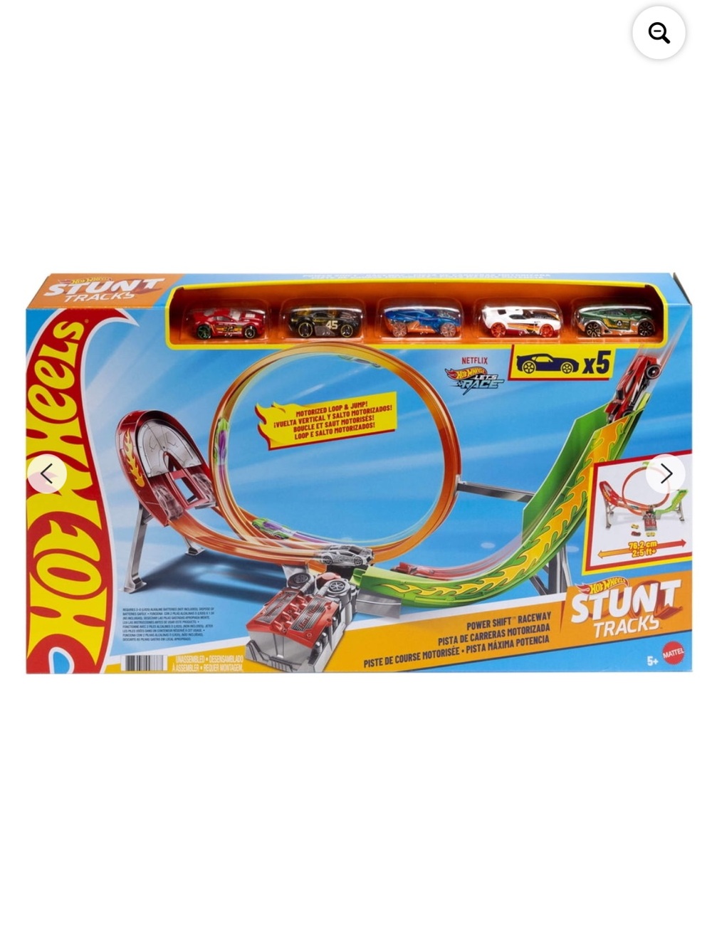 Hot Wheels Stunt Tracks Loop Racer Playset - Orange & Green